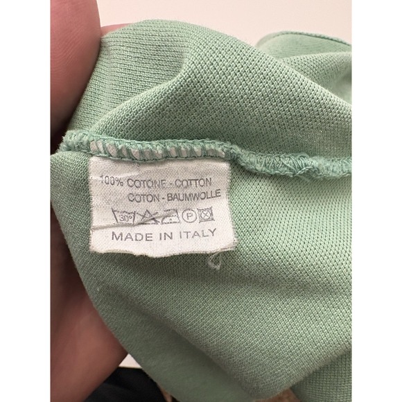Kiton Napoli Green Polo Cotton Shirt Made In Italy Medium - Picture 5 of 6